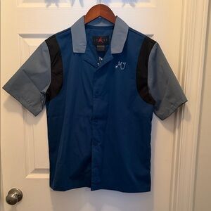 NWT Jordan “bowling” style Blue and Gray Women's Shirt
